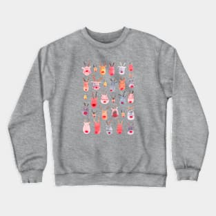 Cute Santa Claus Winter Reindeers Crewneck Sweatshirt